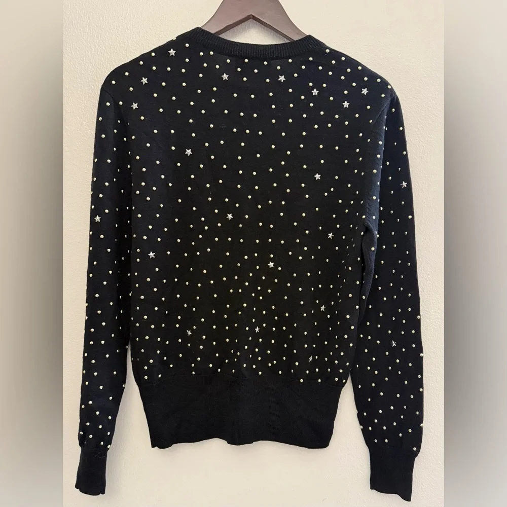 THE KOOPLES WOOL‎ BLEND STUDDED RIB-KNIT SWEATER SIZE S